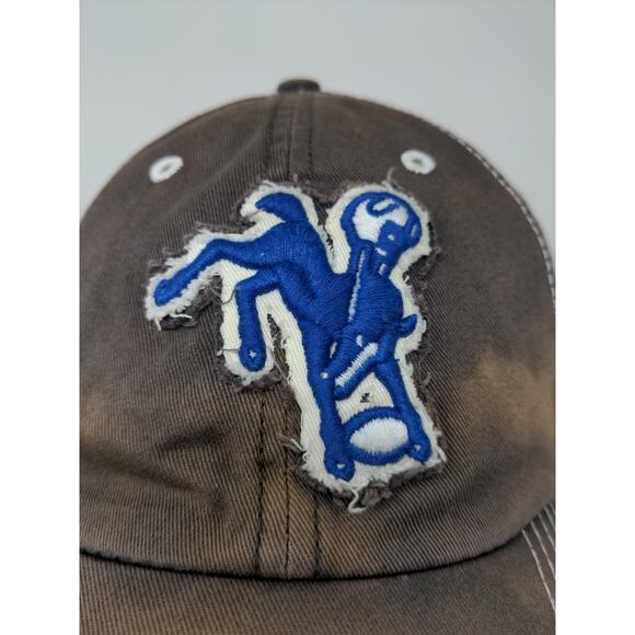 47 Brand NFL Indianapolis Colts Meshback Fitted Hat Embroidered SZ S-M Brown - Picture 4 of 12